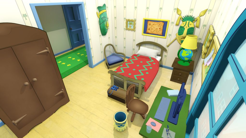 おさるのジョージマンション間取り「黄色い帽子のおじさんの部屋」