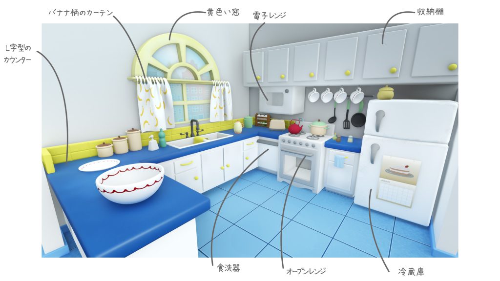 おさるのジョージマンション間取り「キッチン」詳細